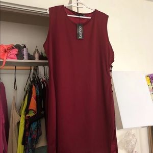Red Dress Lace Up Side